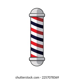 barbershop pole vector illustration. barber sign and symbol.