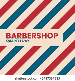 Barbershop Quartet Day, 11. April, Social Media Post, Cover, Flyer Konzept, Template Design, geeignet für Veranstaltung, Vektor-Illustration.