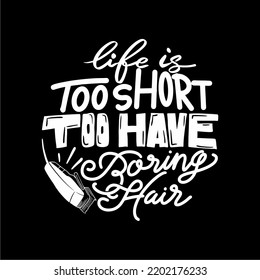 Barbershop Quotes Hand Lettering Typography