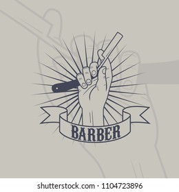 Barbershop Razor In Hand