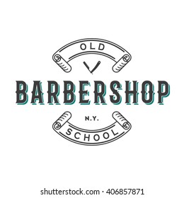 Barbershop. Retro logo