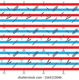 Barbershop seamless background vector image