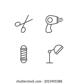 barbershop set icon, isolated barbershop set sign icon, vector illustration
