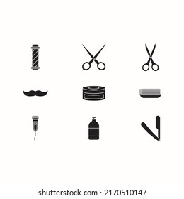 barbershop set vector for website symbol icon presentation