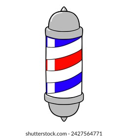 barbershop sign illustration hand drawn colored vector