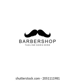 Barbershop simple flat logo vector