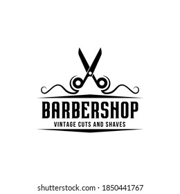 Barbershop Simple Minimalist Logo Design Elegant Stock Vector (Royalty ...