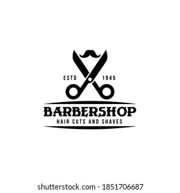 Barbershop Simple Minimalist Logo Design Vintage Stock Vector (Royalty ...