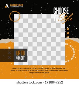 Barbershop social media banner template