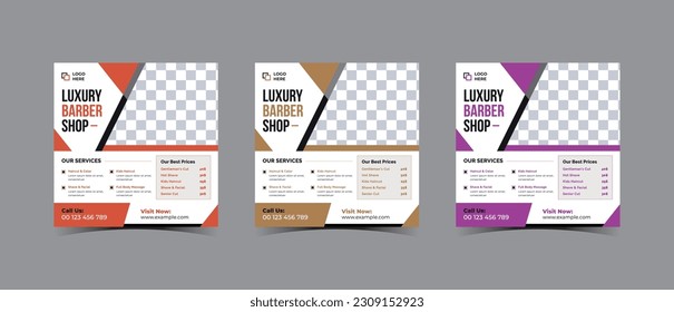 Barbershop social media post template