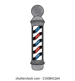 Barbershop striped bar sign scribble