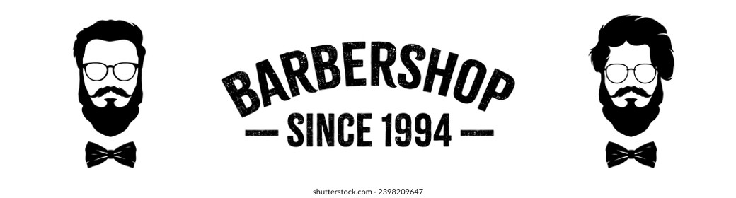 Cartel vectorial de Barbershop. Logotipo de Barbershop.