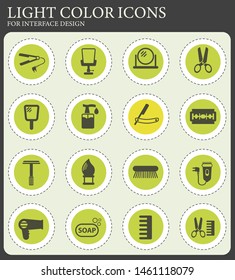 barbershop vector icons for web and user interface design