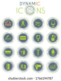barbershop vector icons for web and user interface design