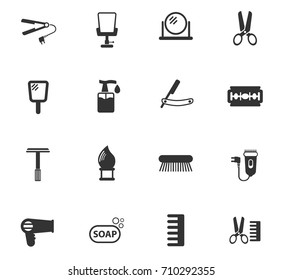 barbershop vector icons for web and user interface design