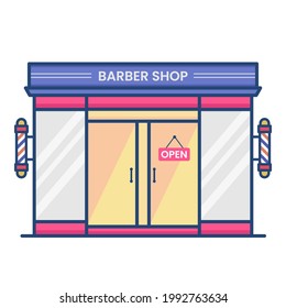 Barbershop vector illustration. Business store vector icon