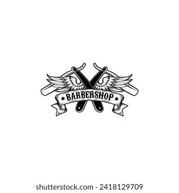 Barbershop vektor illustration business luxury creative