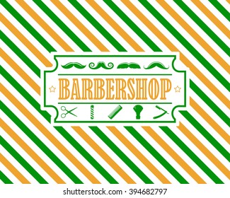 Barbershop vintage design label