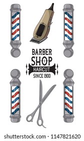 Barbershop vintage emblem