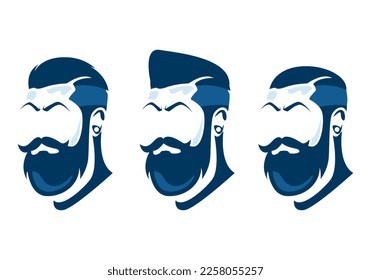 Barbershop vintage logo design template