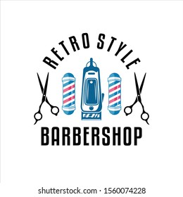 Barbershop vintage Logo design vector,  logo design inspiration