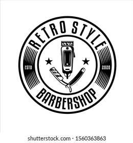 Barbershop vintage Logo design vector,  logo design inspiration