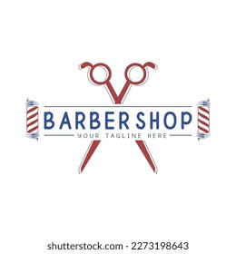 Barbershop vintage logo vector creative design template. Men's hairstyle logo sign.