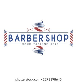 Barbershop vintage logo vector creative design template. Men's hairstyle logo sign.