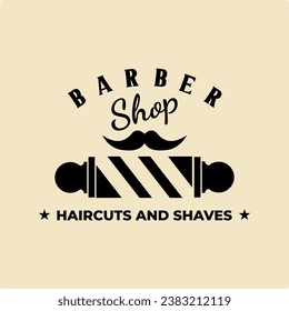barbershop vintage logo vector illustration template graphic design