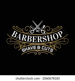 plantilla de logotipo de estilo vintage de barbershop