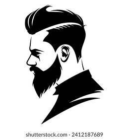 Barbershop Vlack Logo Simple Vector EPS10