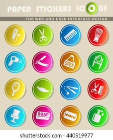 barbershop web icons for user interface design