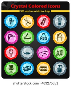 barbershop web icons for user interface design