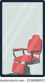 Barbershop Window Illustration Vector Illustration