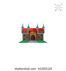 Barbican in Krakow vector icon