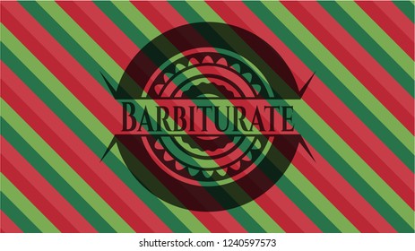 Barbiturate christmas badge background.