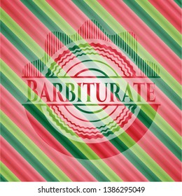 Barbiturate christmas colors emblem. Vector Illustration. Detailed.