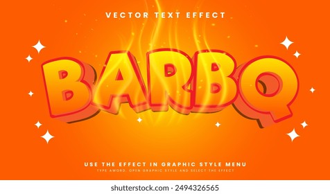 BARBQ editable text effect template suitable for fast food products