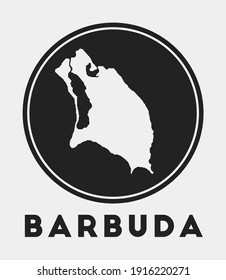 Barbuda Icon Round Logo Island Map Stock Vector (Royalty Free ...