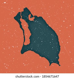 Barbuda vintage map. Grunge map of the island with distressed texture. Barbuda poster. Vector illustration.
