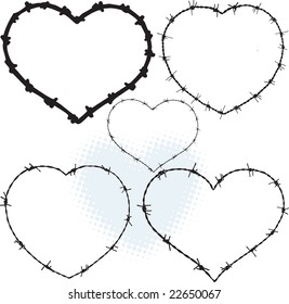 Barbwire heart pattern