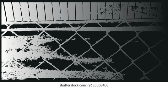 Silhueta isolada de arame farpado, cerca de arame farpado de malha de arame farpado , cerca de arame farpado na borda