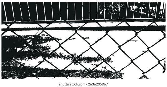 Barbwire isolated silhouette, Fence wire mesh barbed wire , barbed wire fence on the border