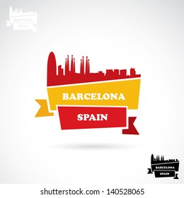 Barcelona banner - vector illustration