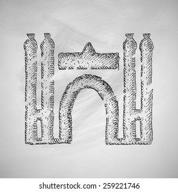 Barcelona building icon