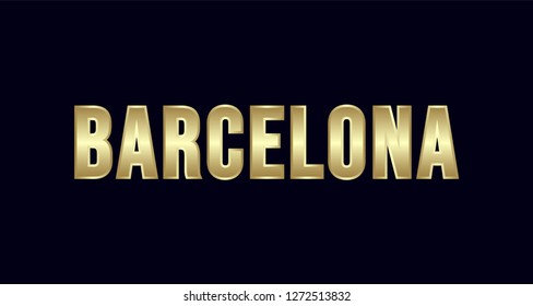 Barcelona City Typography vector design. Greetings for T-shirt, poster, card and more