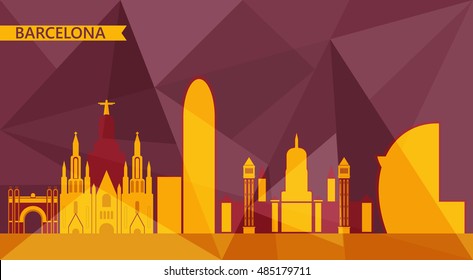 barcelona city. vector illustration