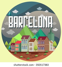 barcelona city. vector ilustration