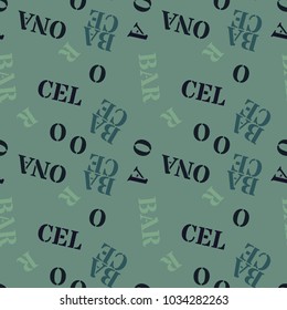 Barcelona creative pattern. Digital design for print, fabric, fashion or presentation.