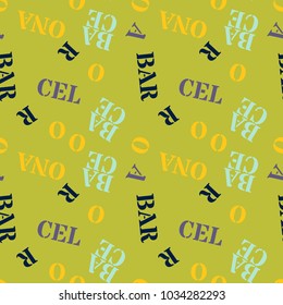 Barcelona creative pattern. Digital design for print, fabric, fashion or presentation.